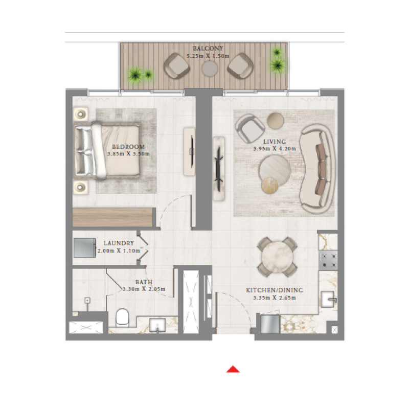 1 bedroom plan