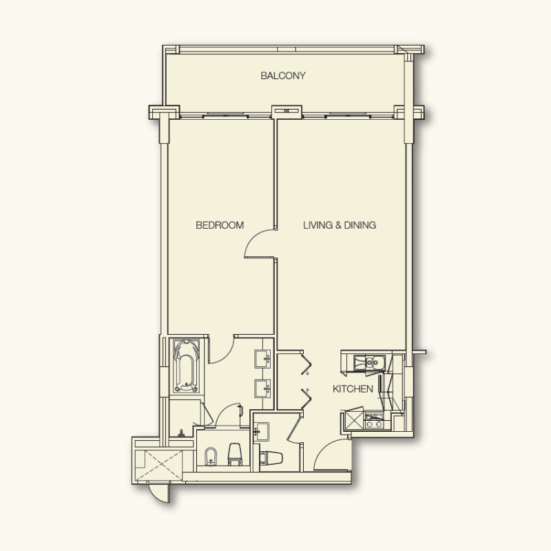 1 bedroom plan
