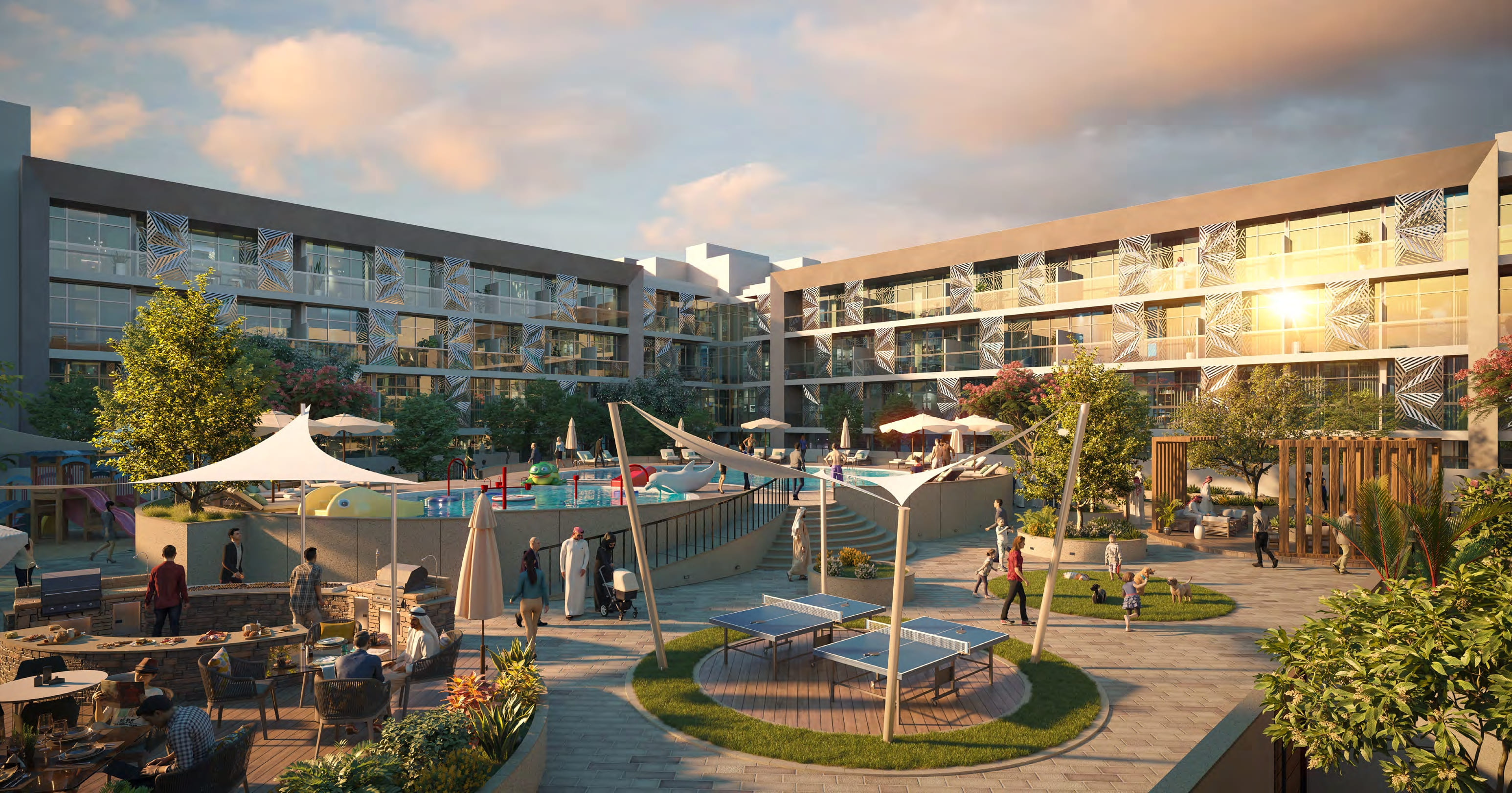 Bocce Play Area; Outdoor Table Tennis; BBQ Area; Giant Chess Play Area amenity image