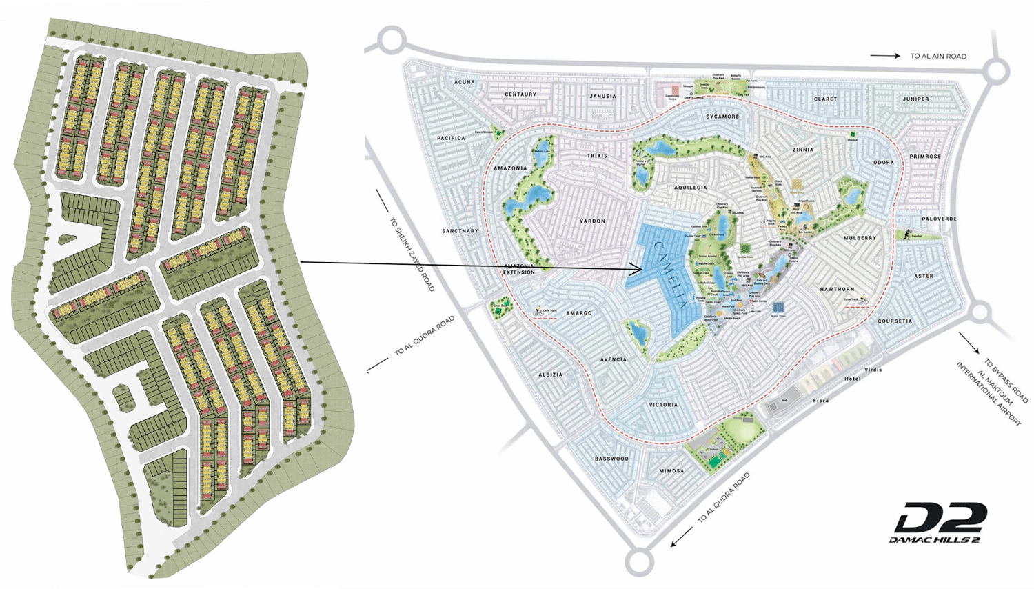 Damac Hills 2 - Camelia Villas master plan 1
