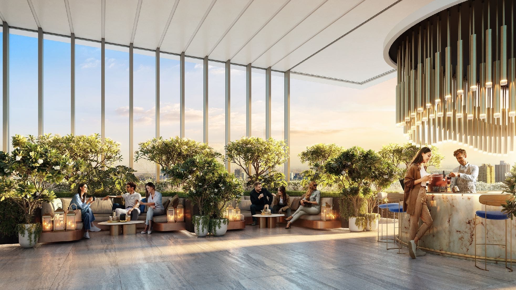 Rooftop garden & bar amenity image