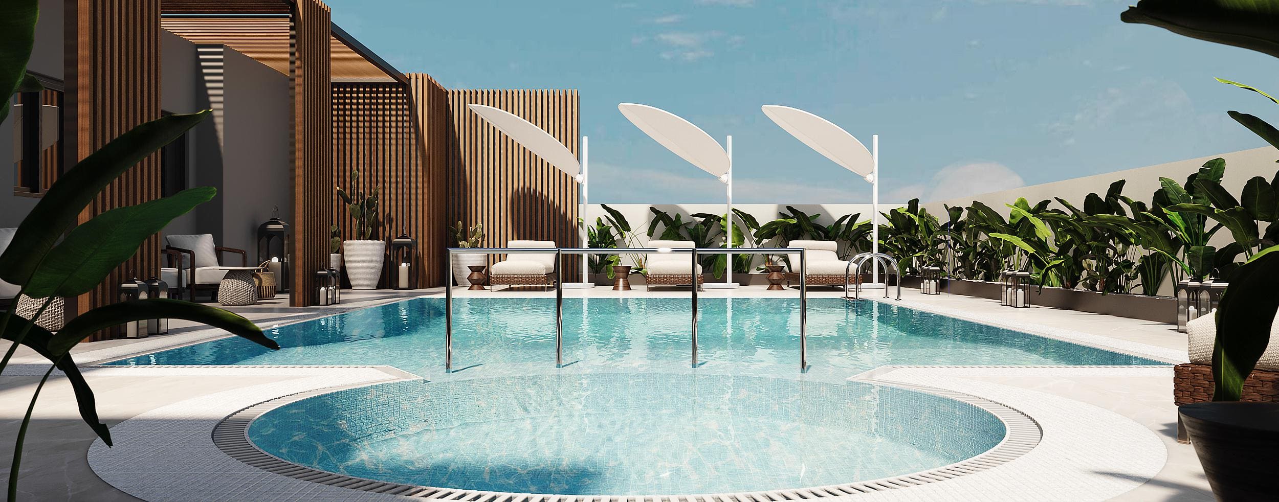 Modern sky pool amenity image