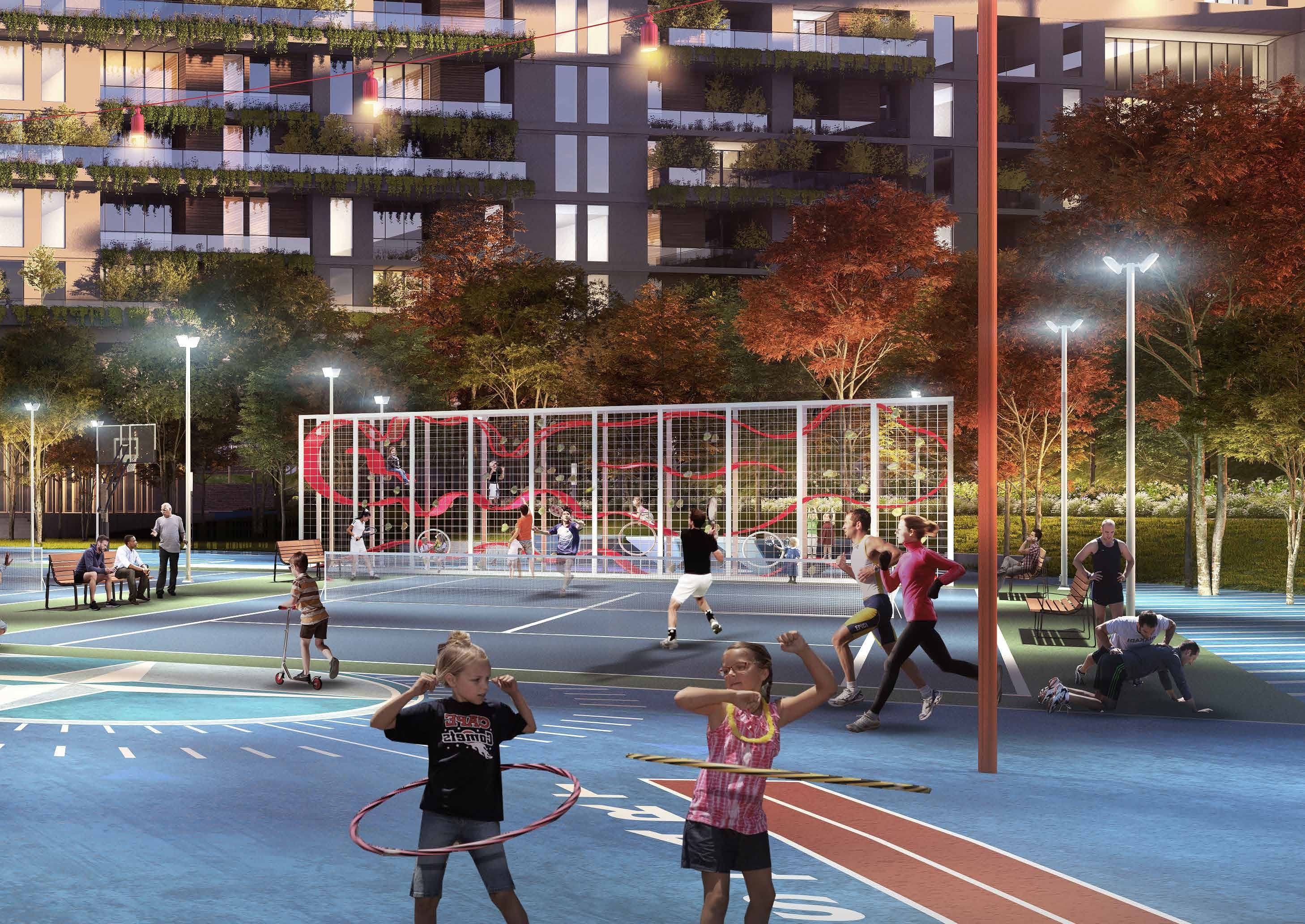 Outdoor gym and fitness station amenity image