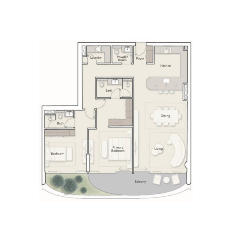 2 bedroom plan