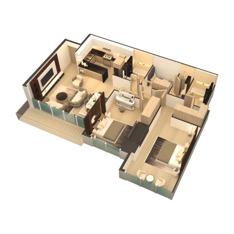 2 bedroom plan
