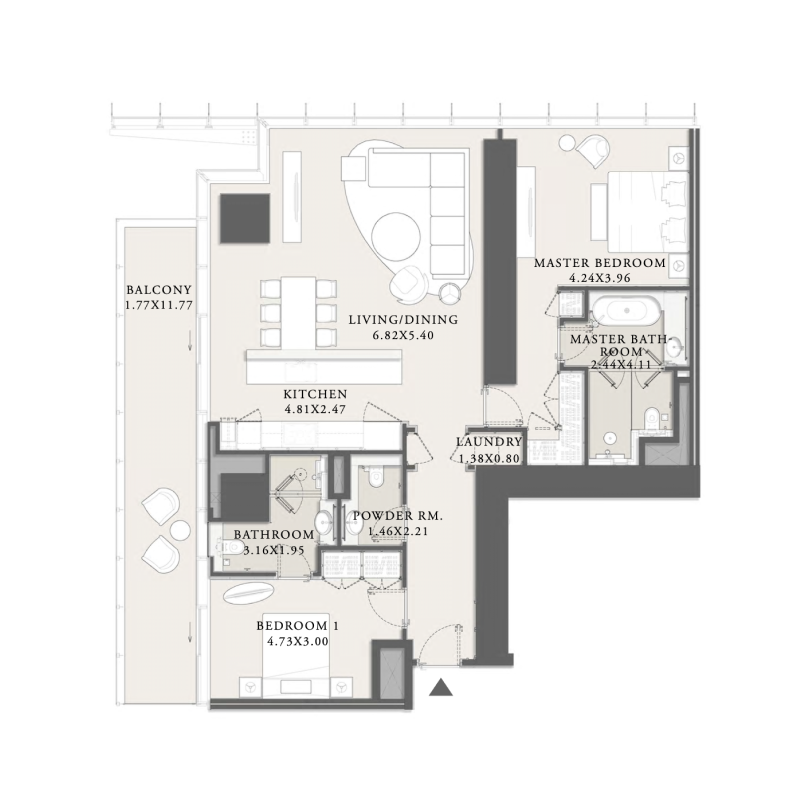 2 bedroom plan