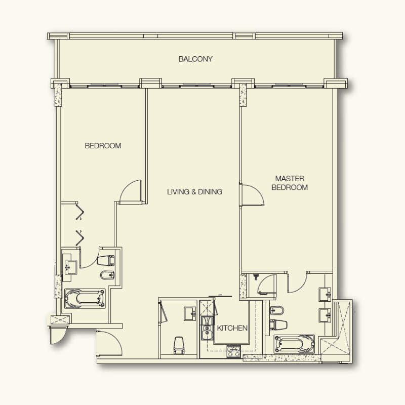 2 bedroom plan