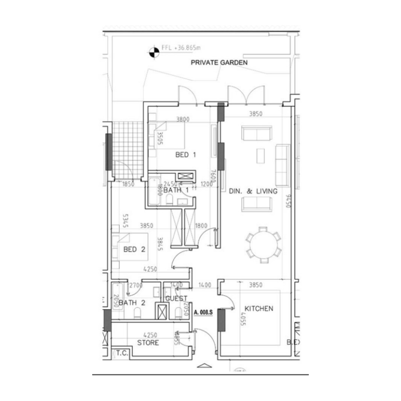 2 bedroom plan