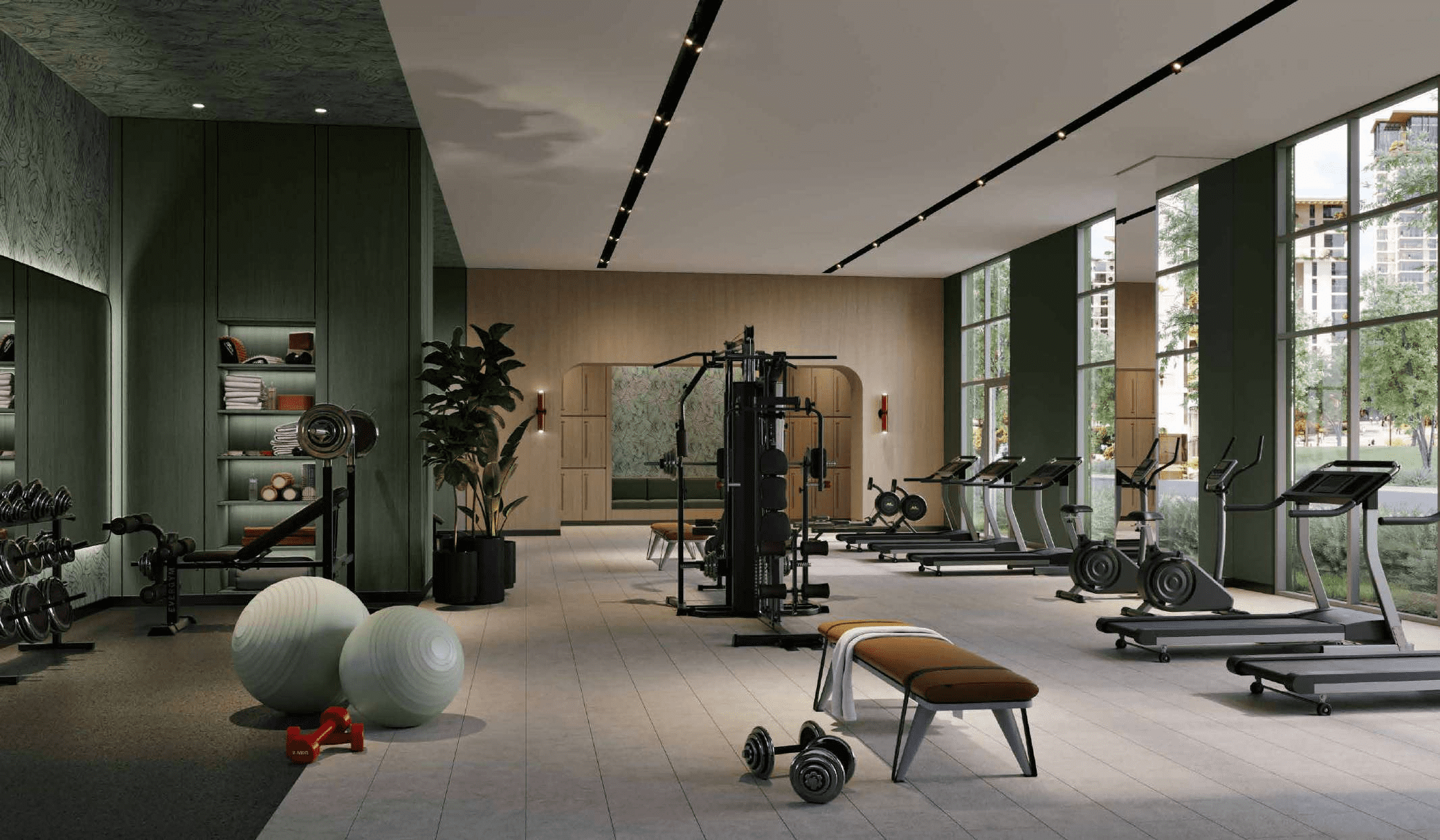 Outdoor gym and fitness station amenity image