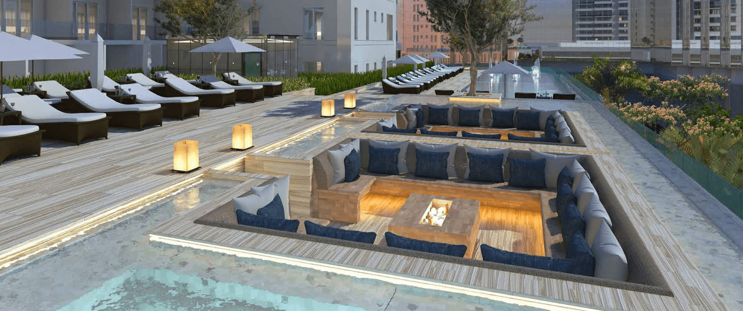 Luxurious swimming pool for adults with children’s pool amenity image