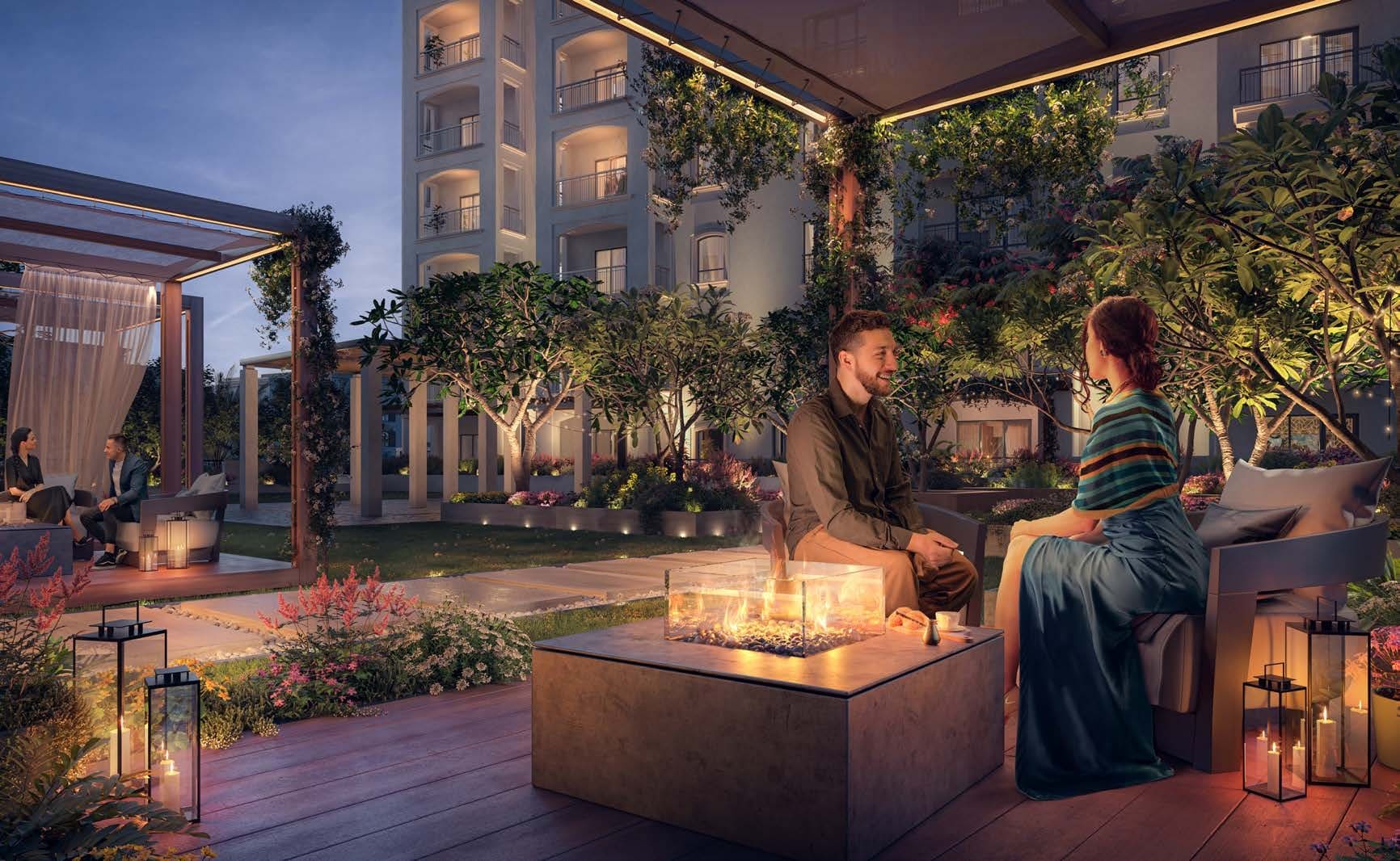 Communal podiums and gardens amenity image