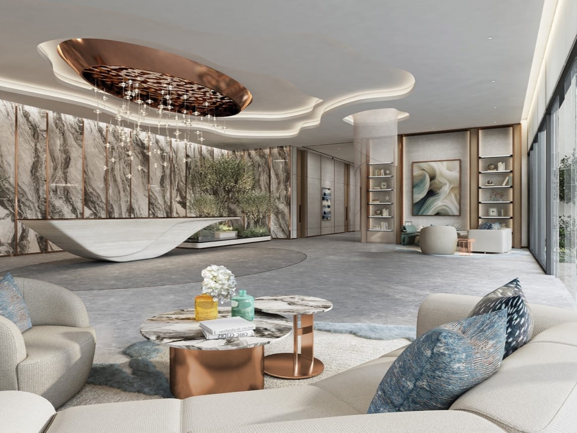 15 Cascade Featured by Versace Ceramics lobby 2