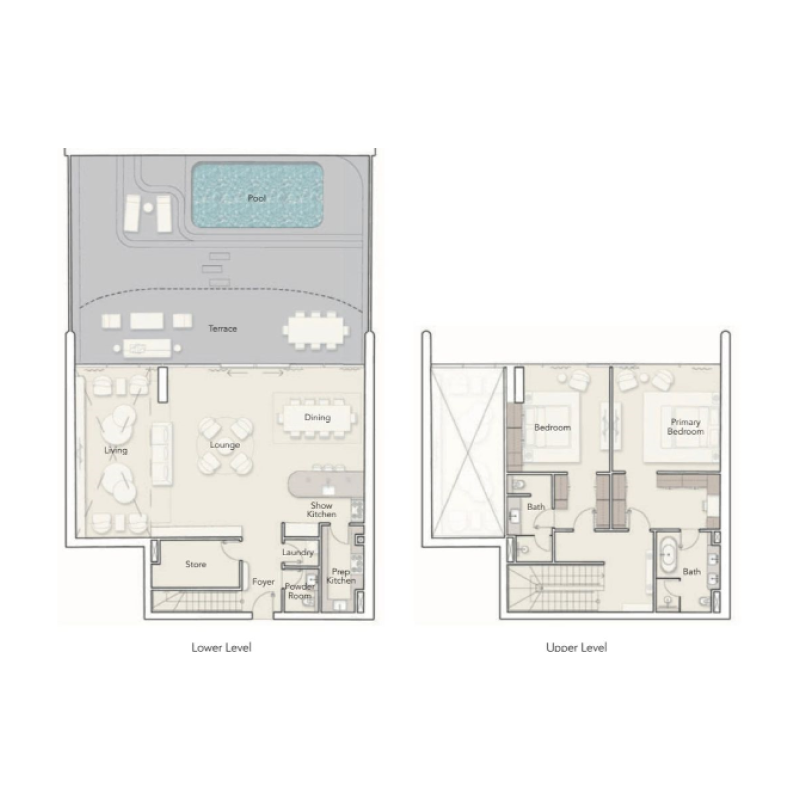 2 Bedroom Duplex plan