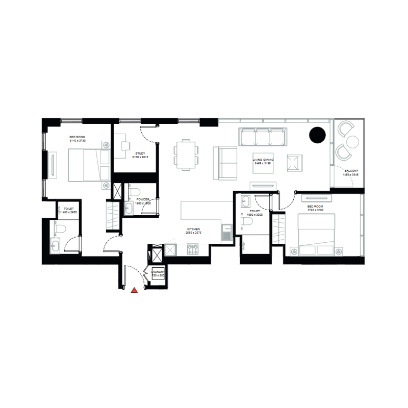 2,5 bedroom plan