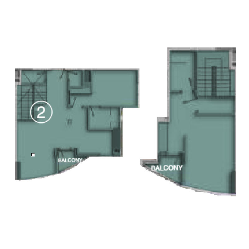2 Bedroom Duplex plan