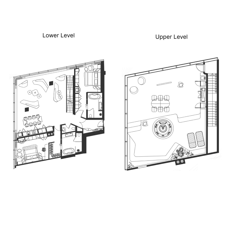 2 Bedroom Duplex plan