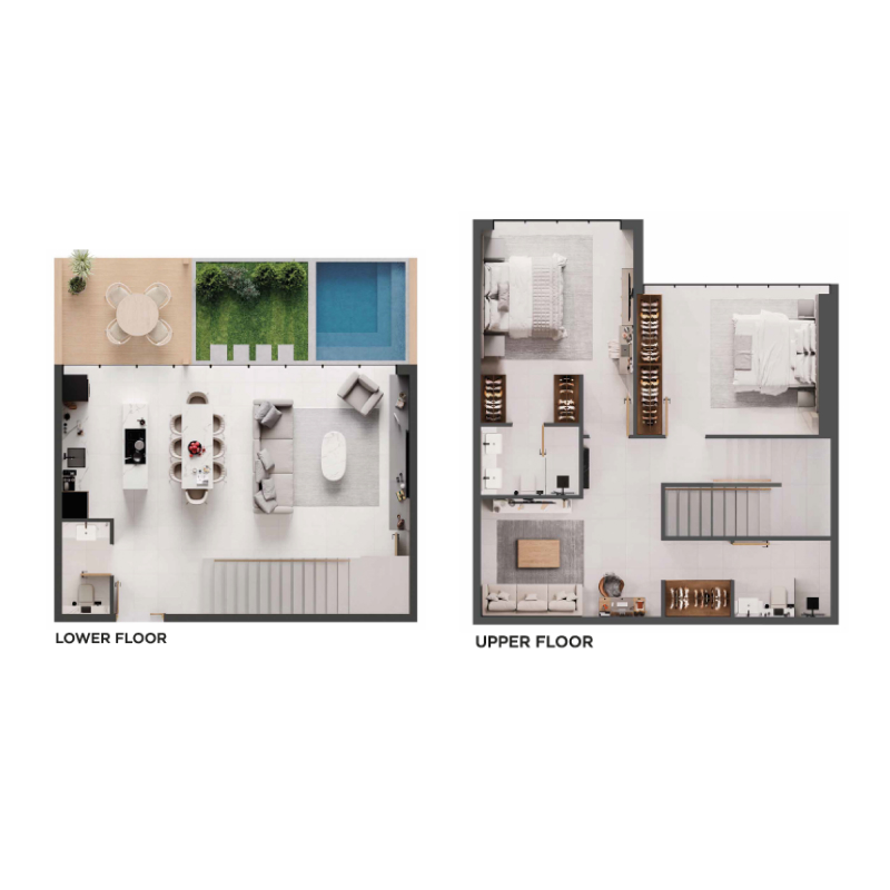 2 Bedroom Duplex plan