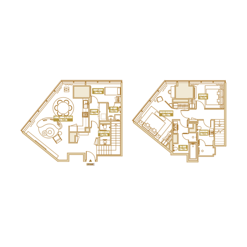 2 Bedroom Duplex plan