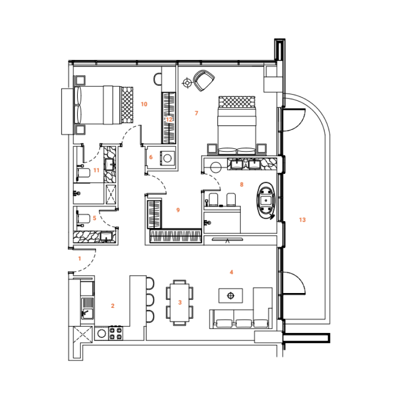 Apartments plan