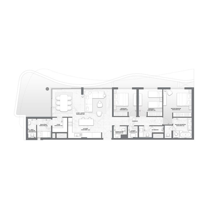 3 bedroom plan