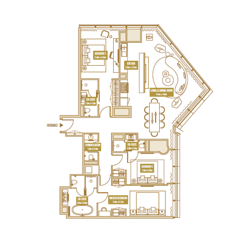 3 bedroom plan