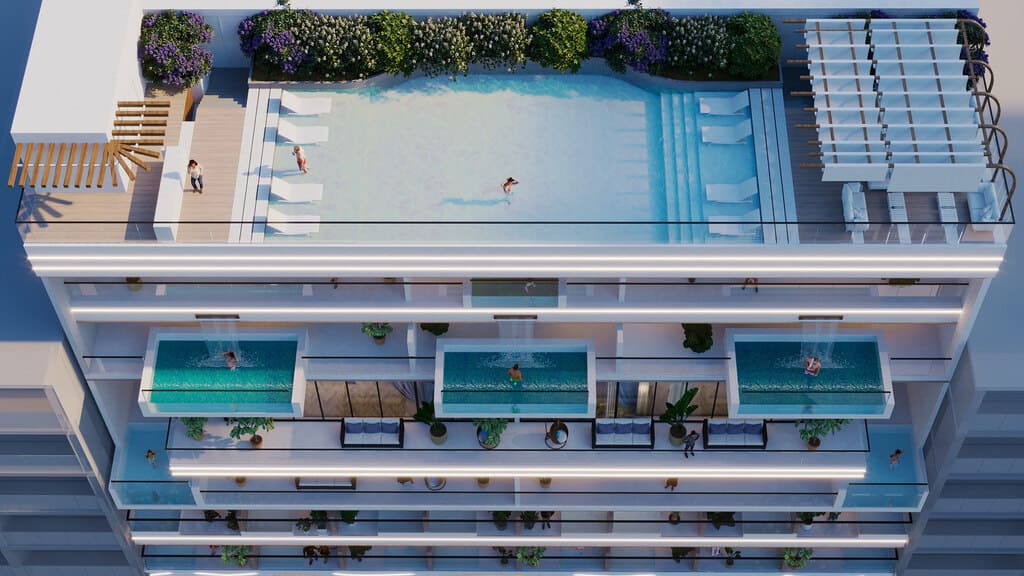 Private pools amidst cascading waterfalls amenity image