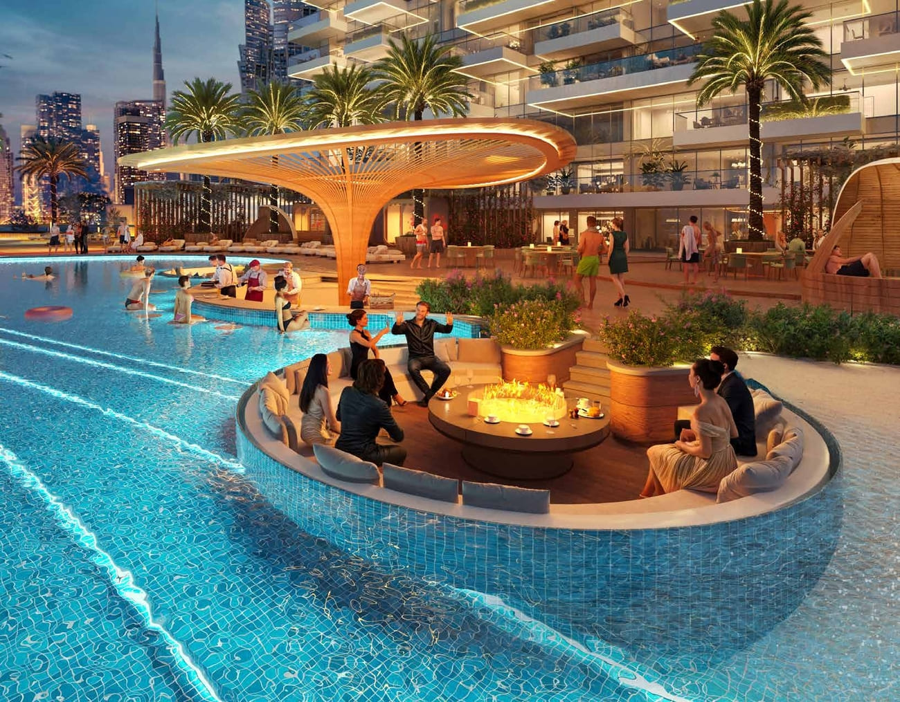 Circular Sunken Pool Seating amenity image
