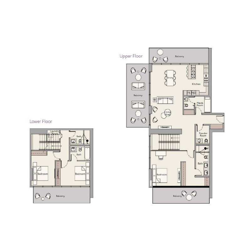 3 Bedroom Duplex plan