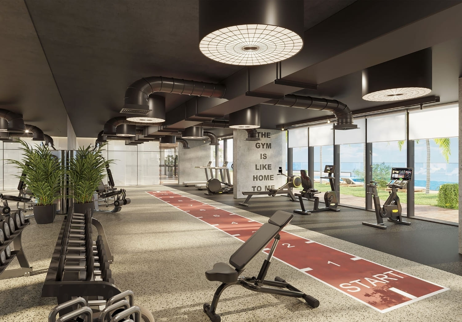 Full Suite Indoor And Outdoor Gym amenity image