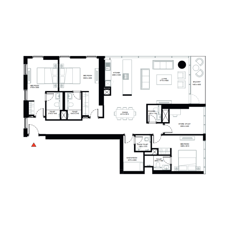 3,5 bedroom plan