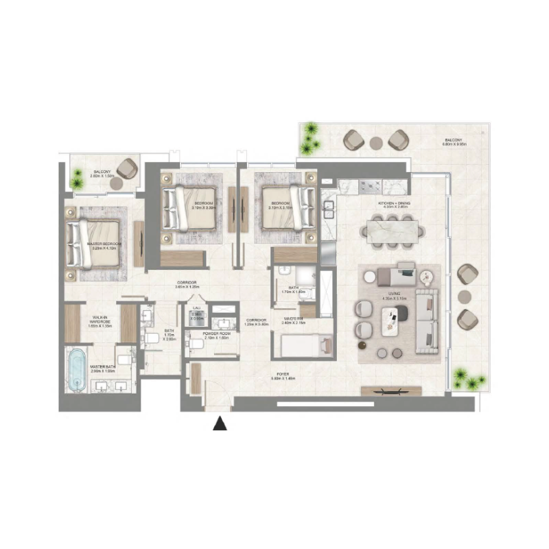 3 bedroom plan