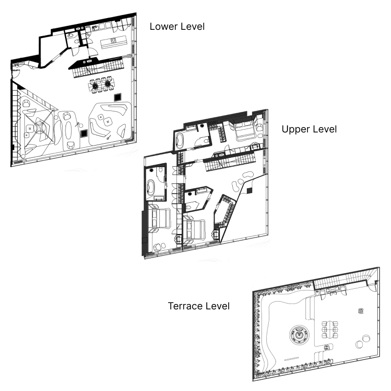 3 Bedroom Triplex plan