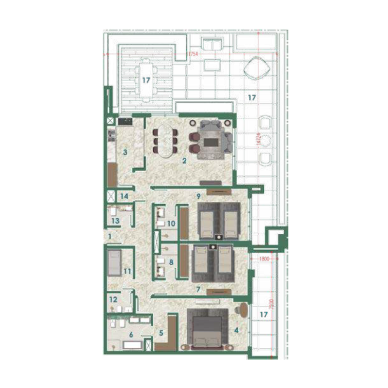 Penthouse plan