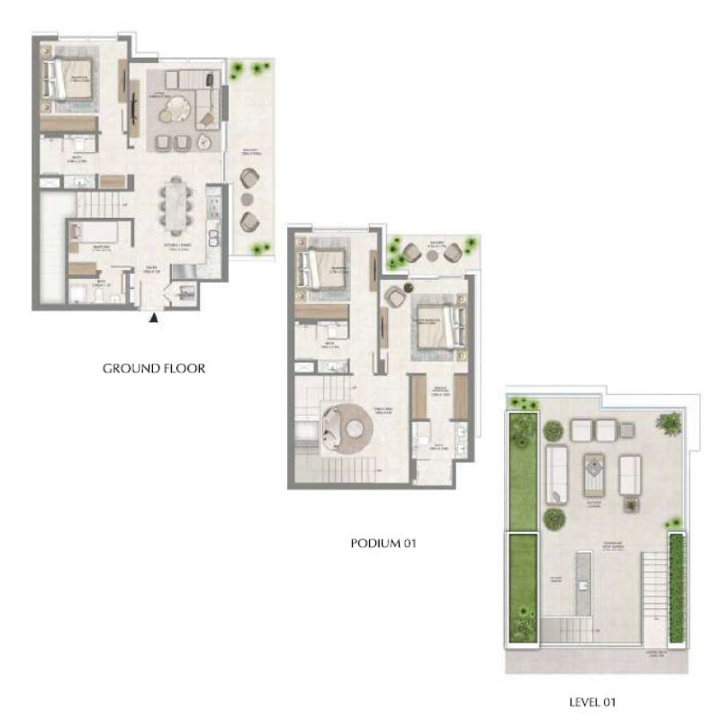 3 Bedroom Townhouse plan