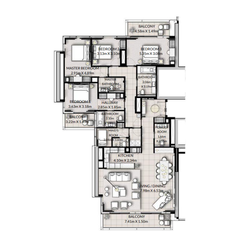 4 bedroom plan