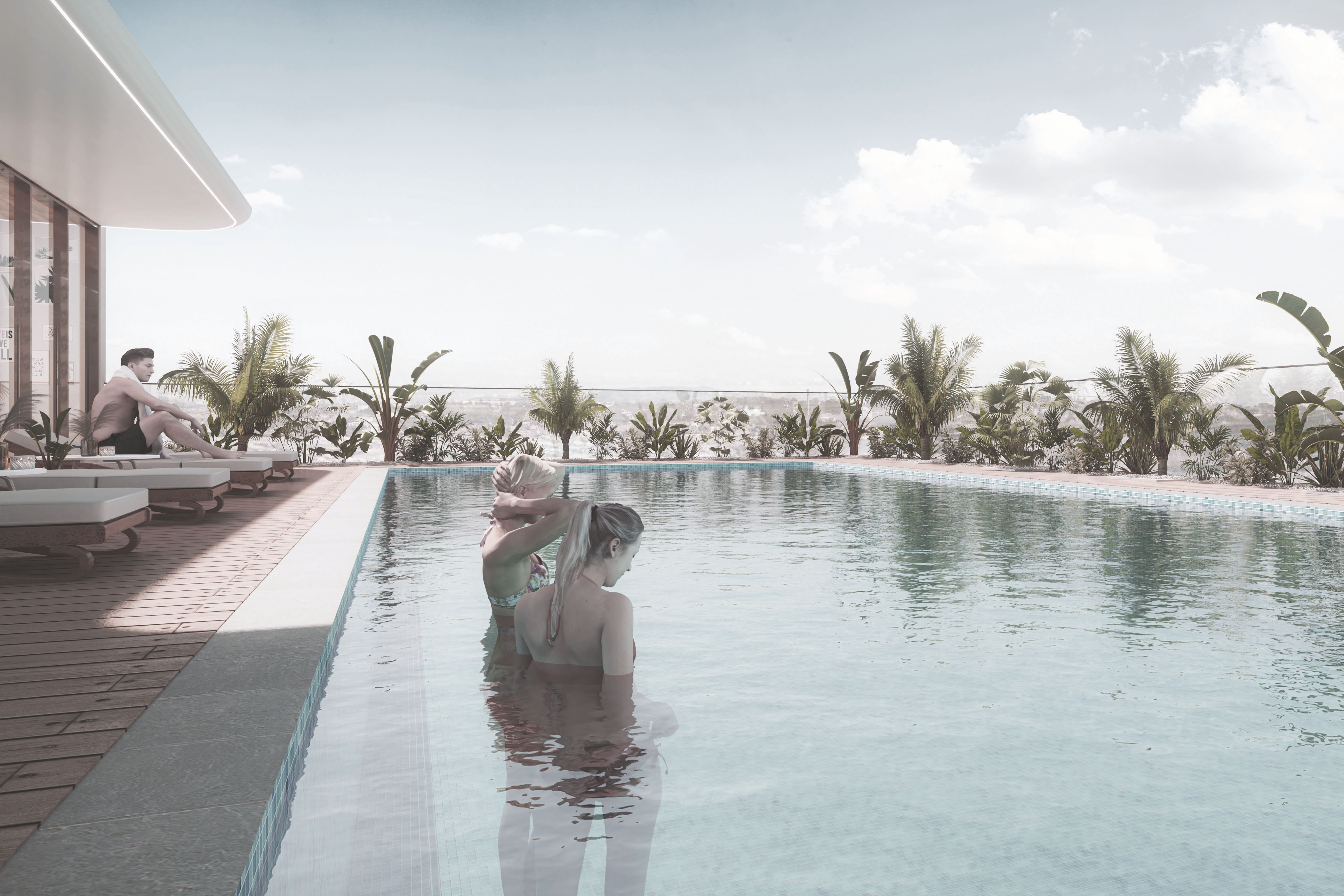 Rooftop pool amenity image