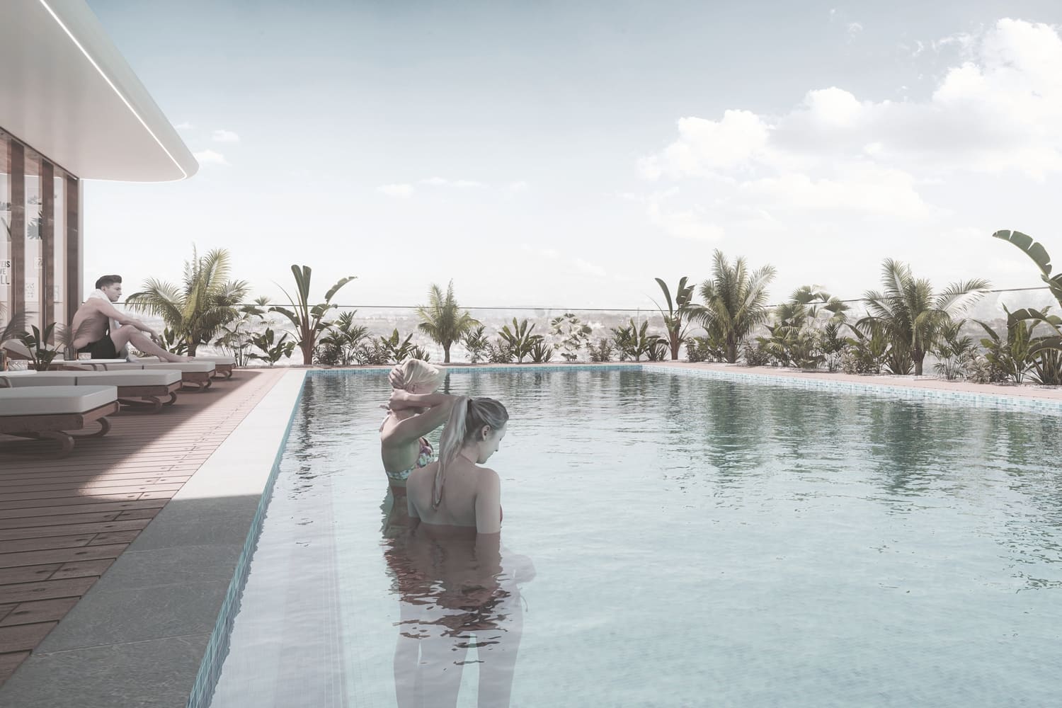 Rooftop pool amenity image