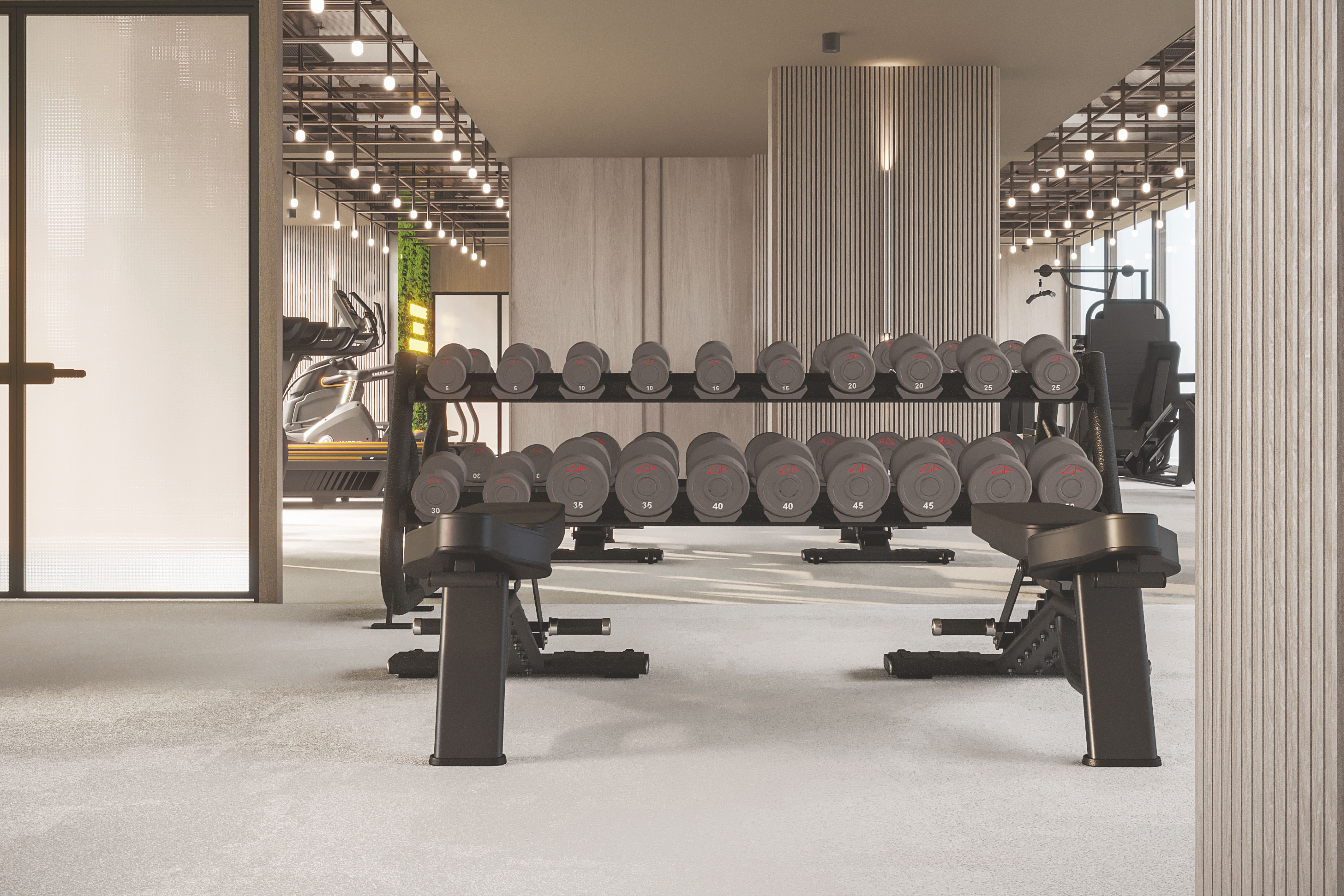 Fully equipped gym amenity image