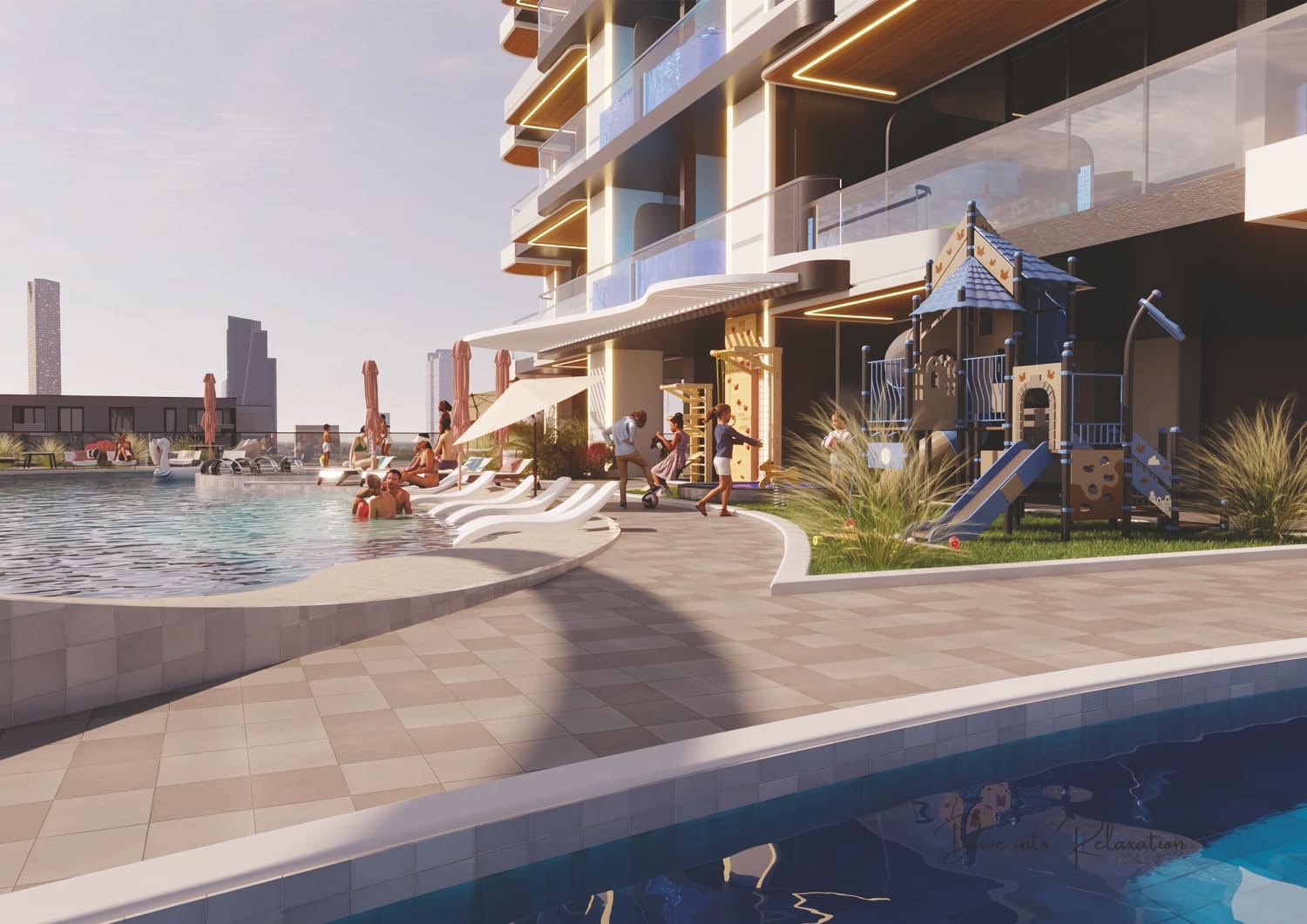 A Luxurious & Large Leisure Pool Deck amenity image