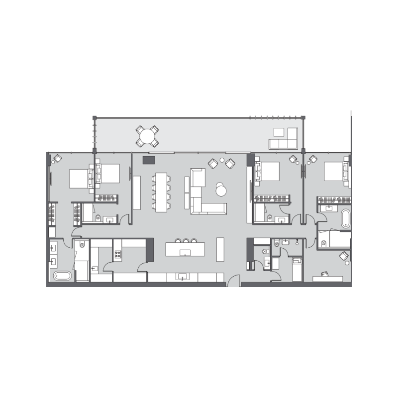 4 bedroom Penthouse plan