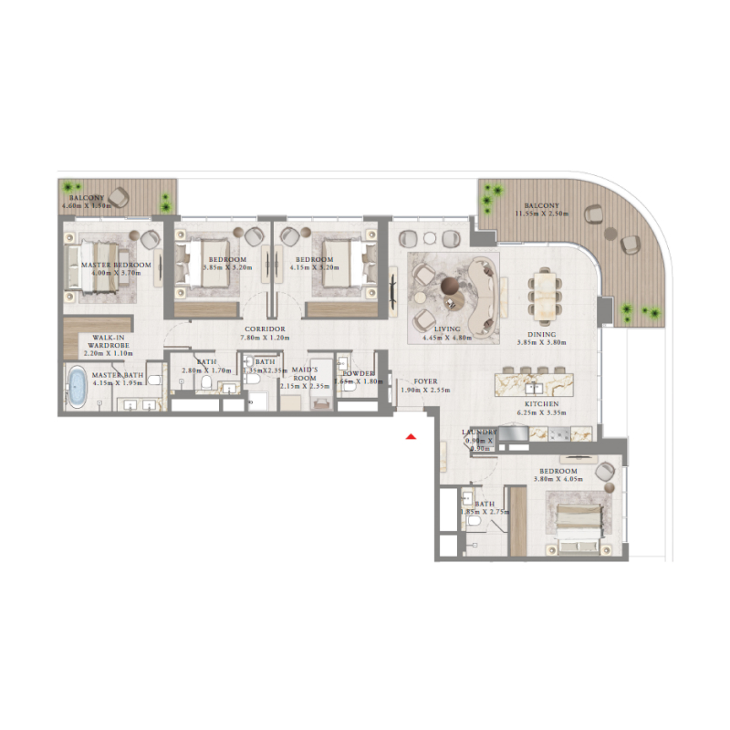 4 bedroom plan