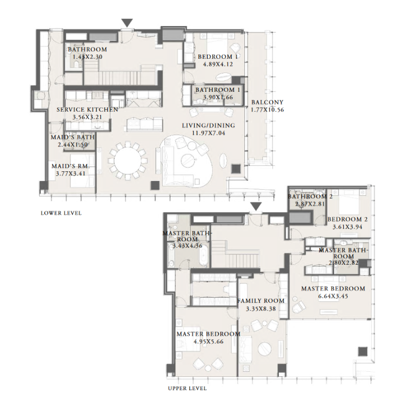 4 Bedroom Duplex plan