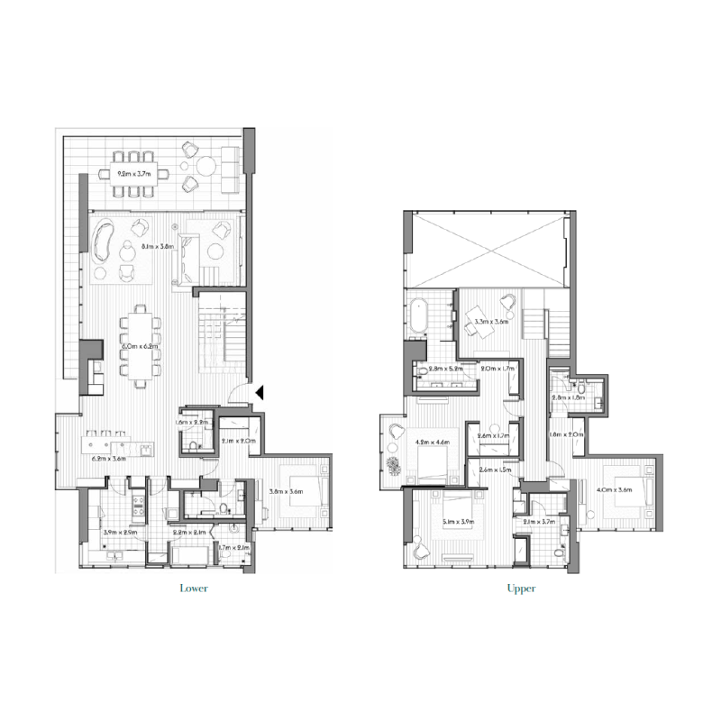 4 bedroom Penthouse plan