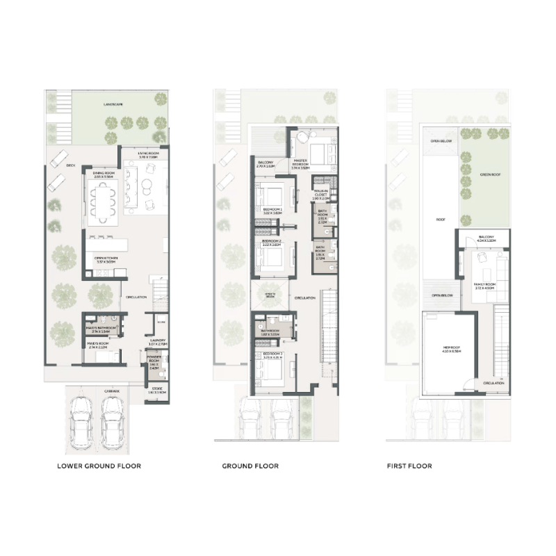 4 bedroom townhouse plan