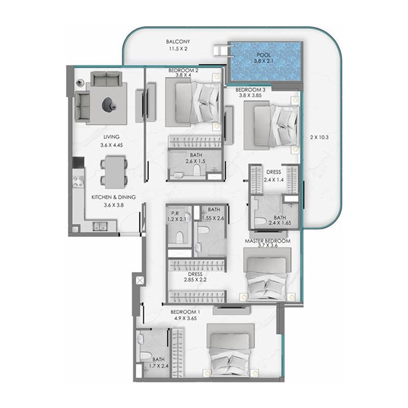 Penthouse plan
