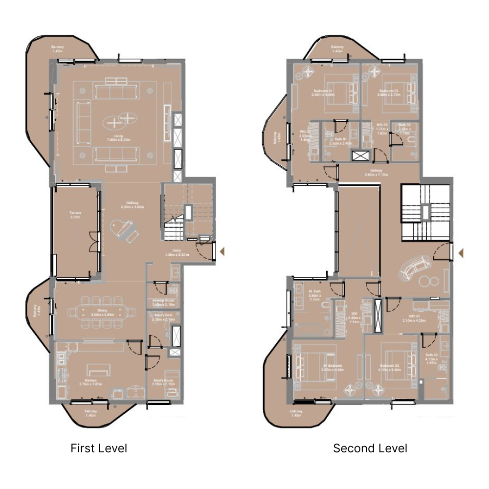 Duplex Penthouse plan