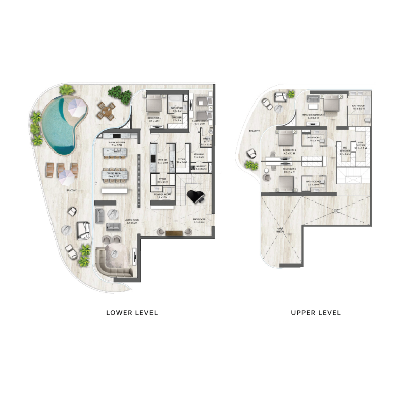 4 bedroom duplex plan