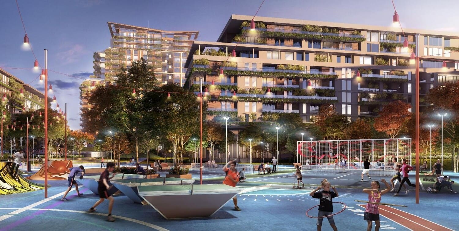 Multi-use games and sports lawns & Skate-able landscape amenity image