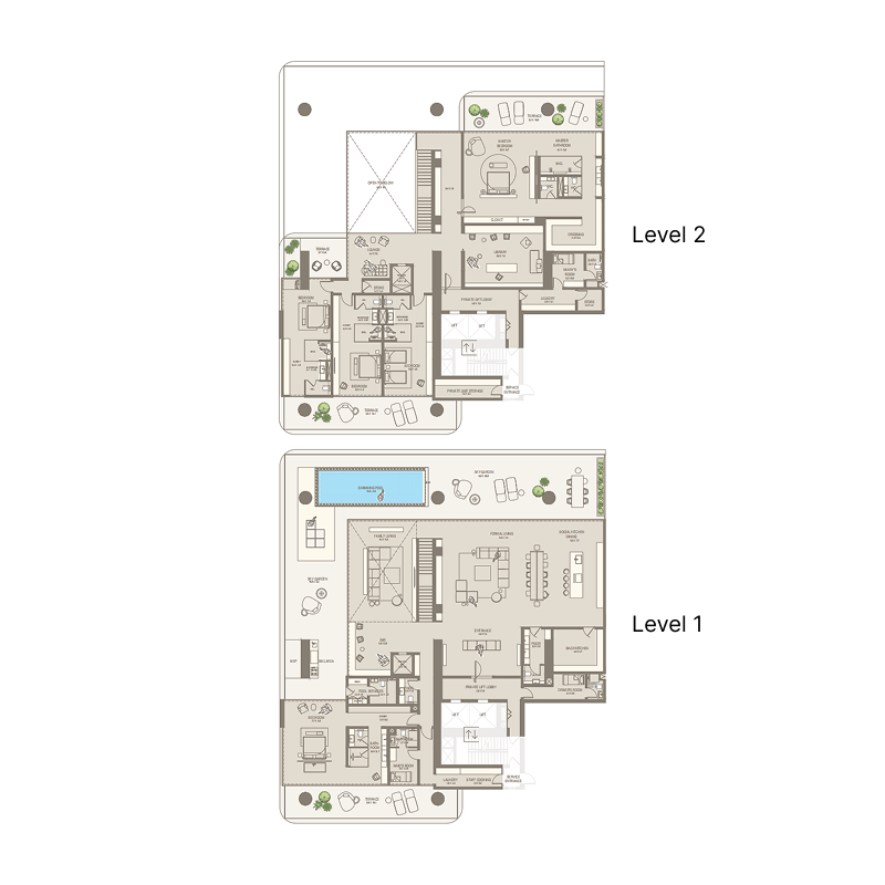 Duplex Villa plan