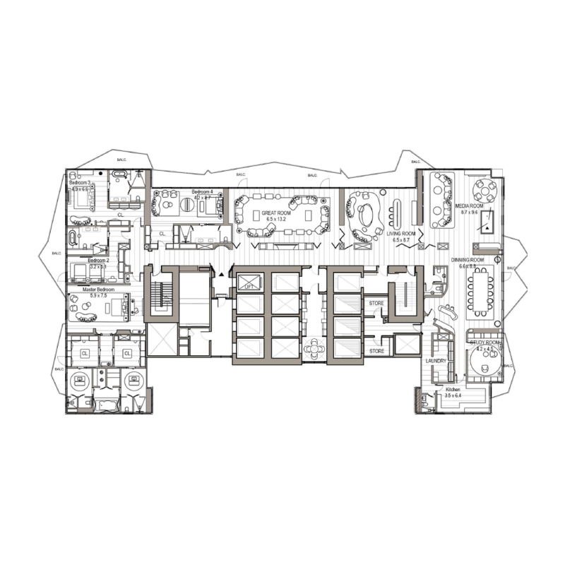 Penthouse plan